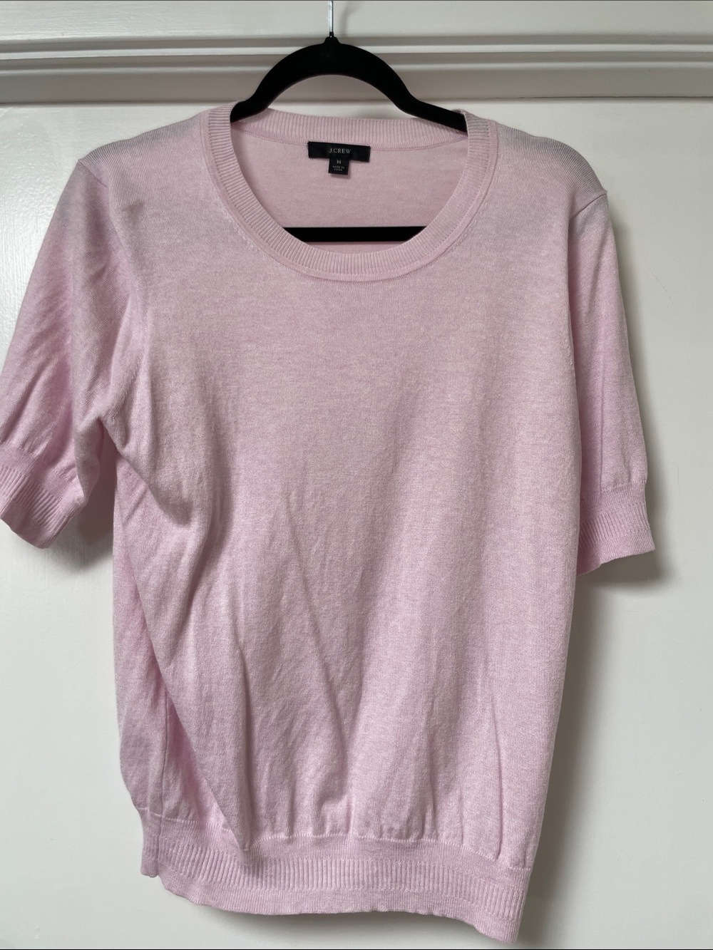 J. Crew Light Pink Short Sleeve Crewneck Top